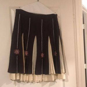 Loft skirt brown and cream
